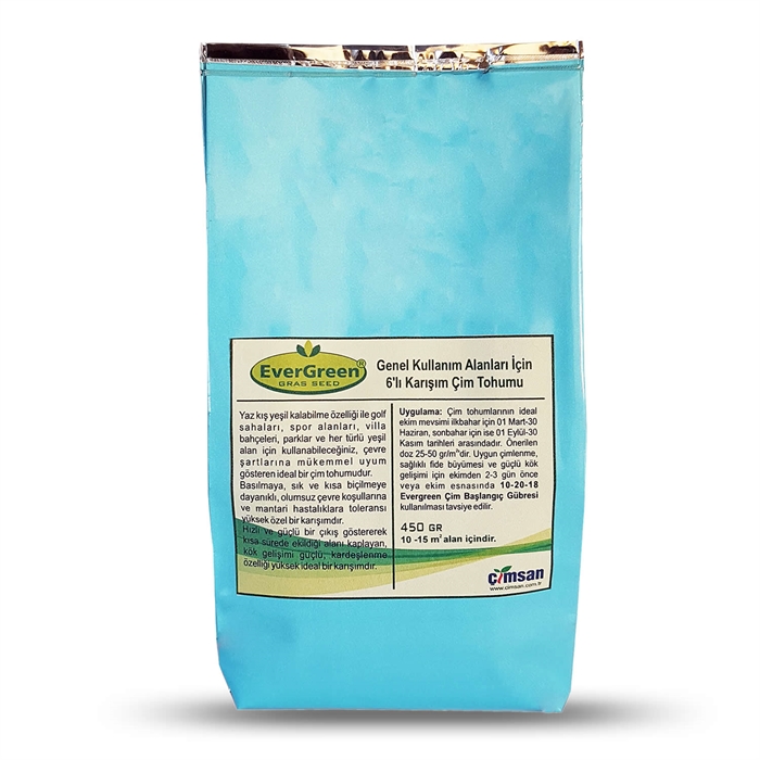 6'Lı Karışım Çim Tohumu 450 Gr